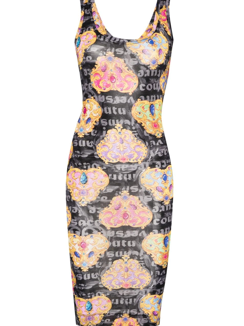 Couture Women Jeans Versace Heart-Couture-print jersey dress 0710